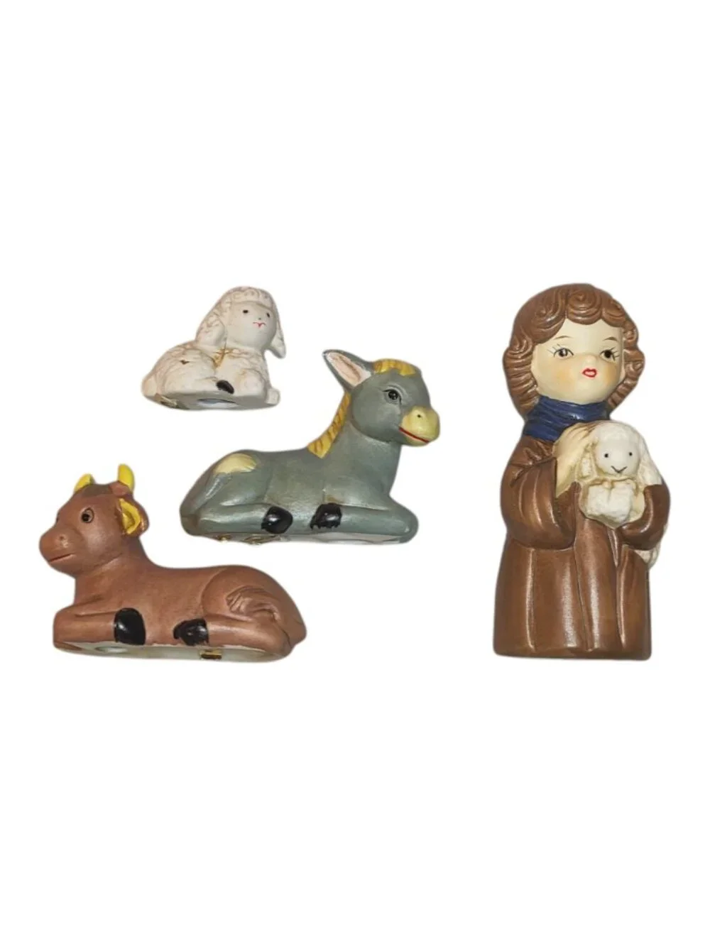 Vintage Sears Nativity Christmas Set Complete Original Box w/ Stable 11 Figures